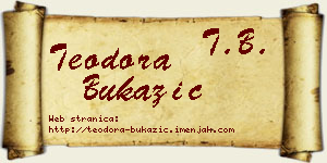 Teodora Bukazić vizit kartica